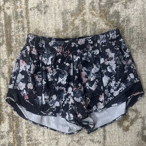 Lululemon Hotty Hot Floral Pattern Athletic Shorts in Tall